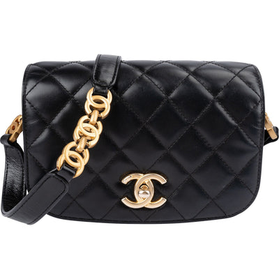 Chanel Quilted Lambskin CC Chain Flap Crossbody Bag