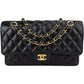 Chanel Quilted Caviar Leather Gold Medium Double Flap Crossbody Bag