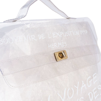 Hermes Transparent Vinyl 1997 Kelly Handbag
