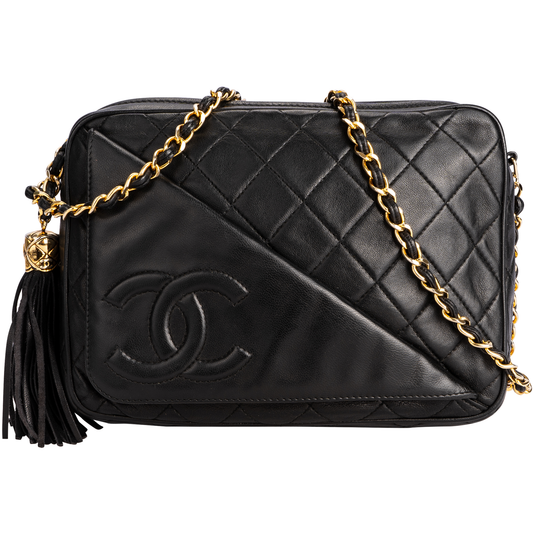 Chanel Lambskin 24K Tassel Camera Bag