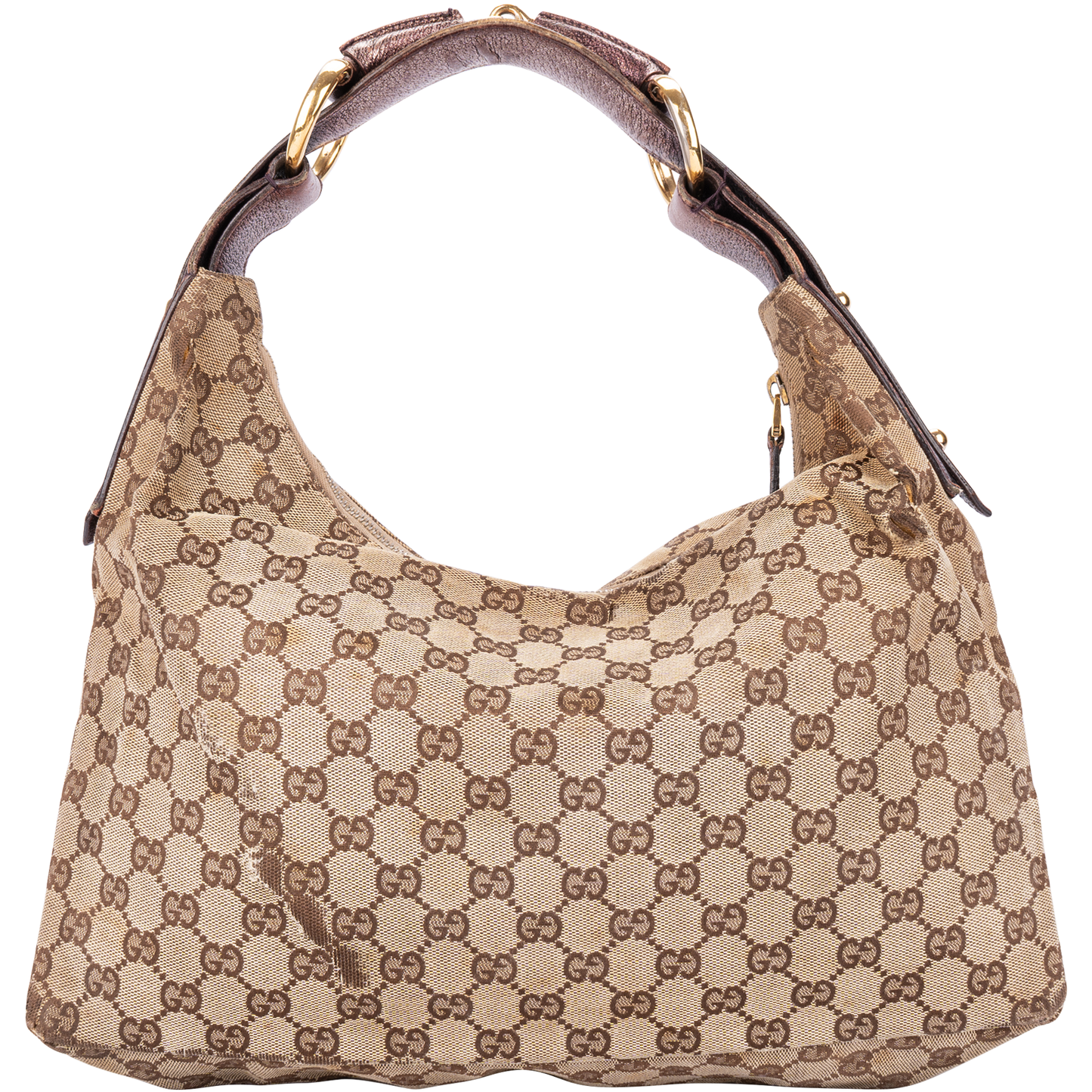 Gucci Monogram Horsebit Shoulder Bag