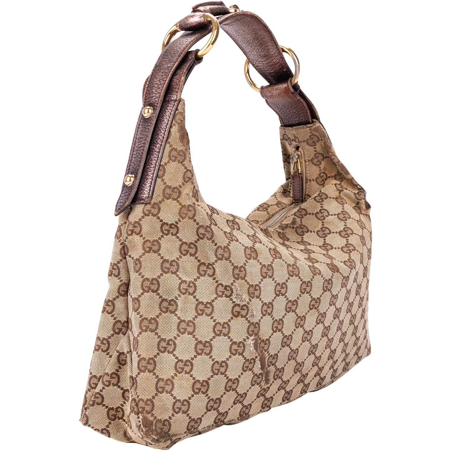 Gucci Monogram Horsebit Shoulder Bag