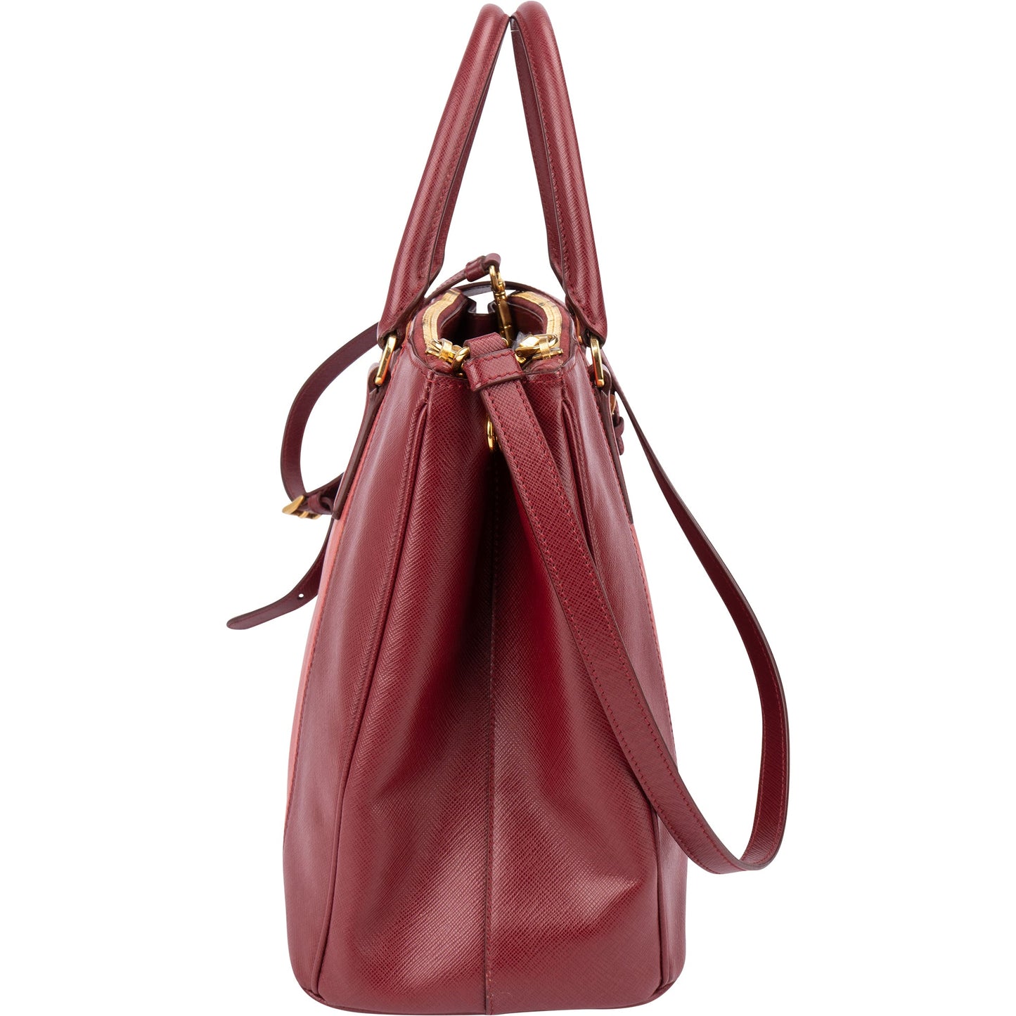 Prada Bicolor Saffiano Leather Galleria Handbag