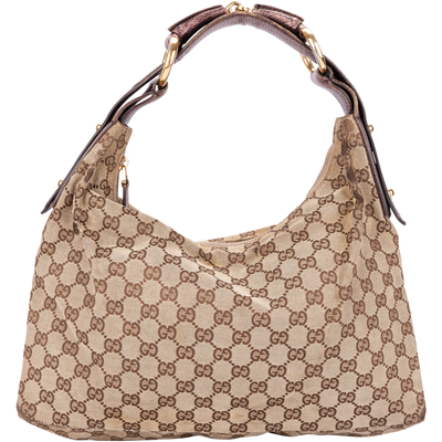 Gucci Monogram Horsebit Shoulder Bag
