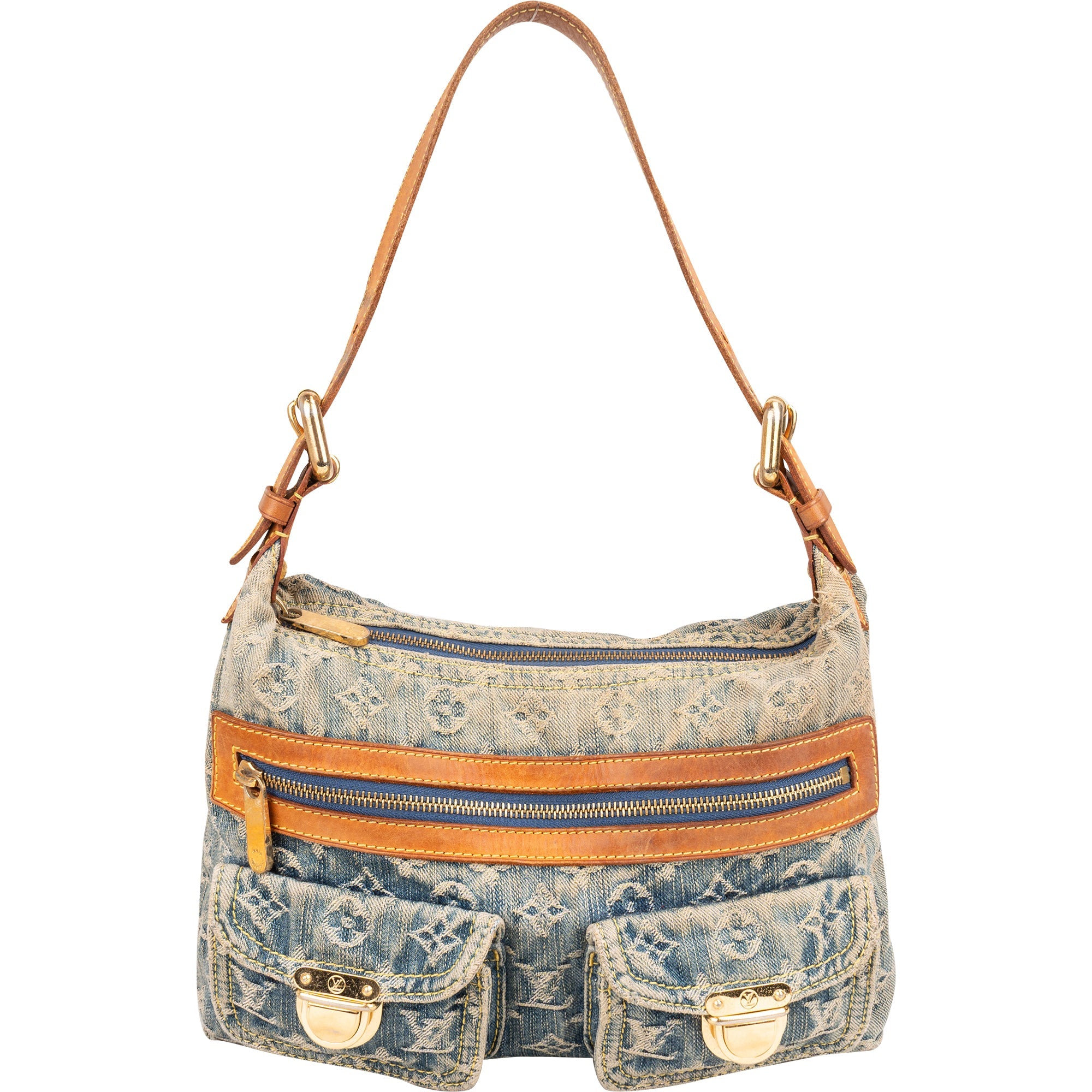Louis Vuitton Denim Monogram Baggy PM Shoulder Bag