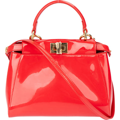 Fendi Peekaboo Handtasche in Rot