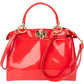 Fendi Peekaboo aus rotem Lackleder – Ansicht 5