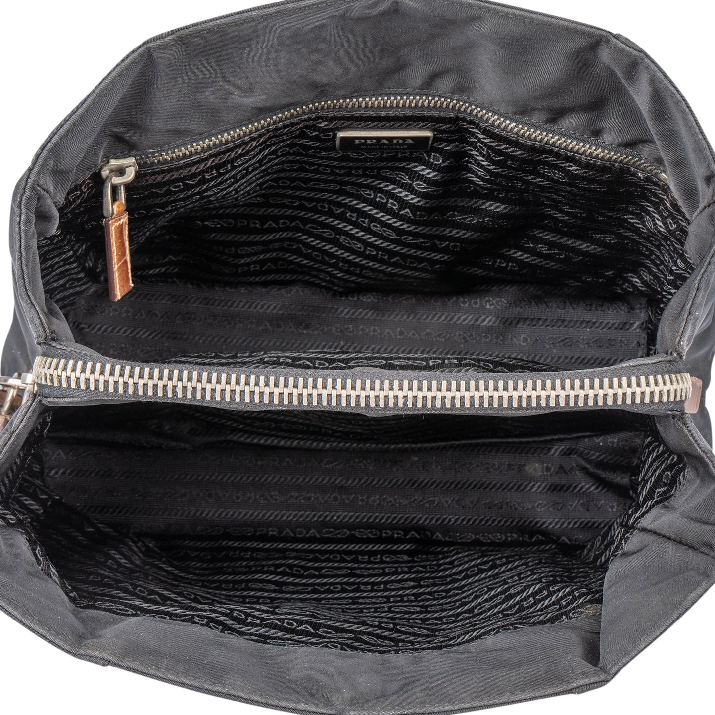 Prada Nylon Croco Optic Triangle Handbag