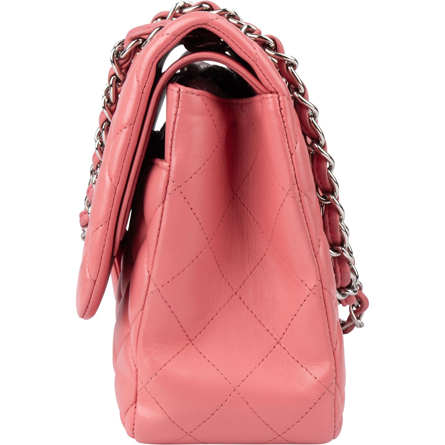Chanel Quilted Lambskin Jumbo Double Flap Crossbody Bag