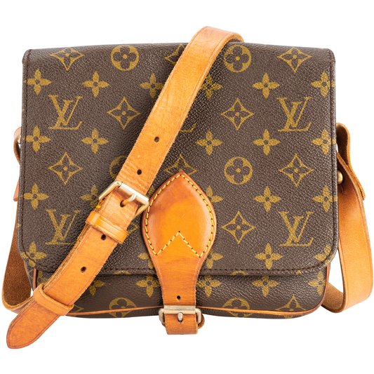 Louis Vuitton Canvas Monogram Cartouchiere MM Crossbody Bag