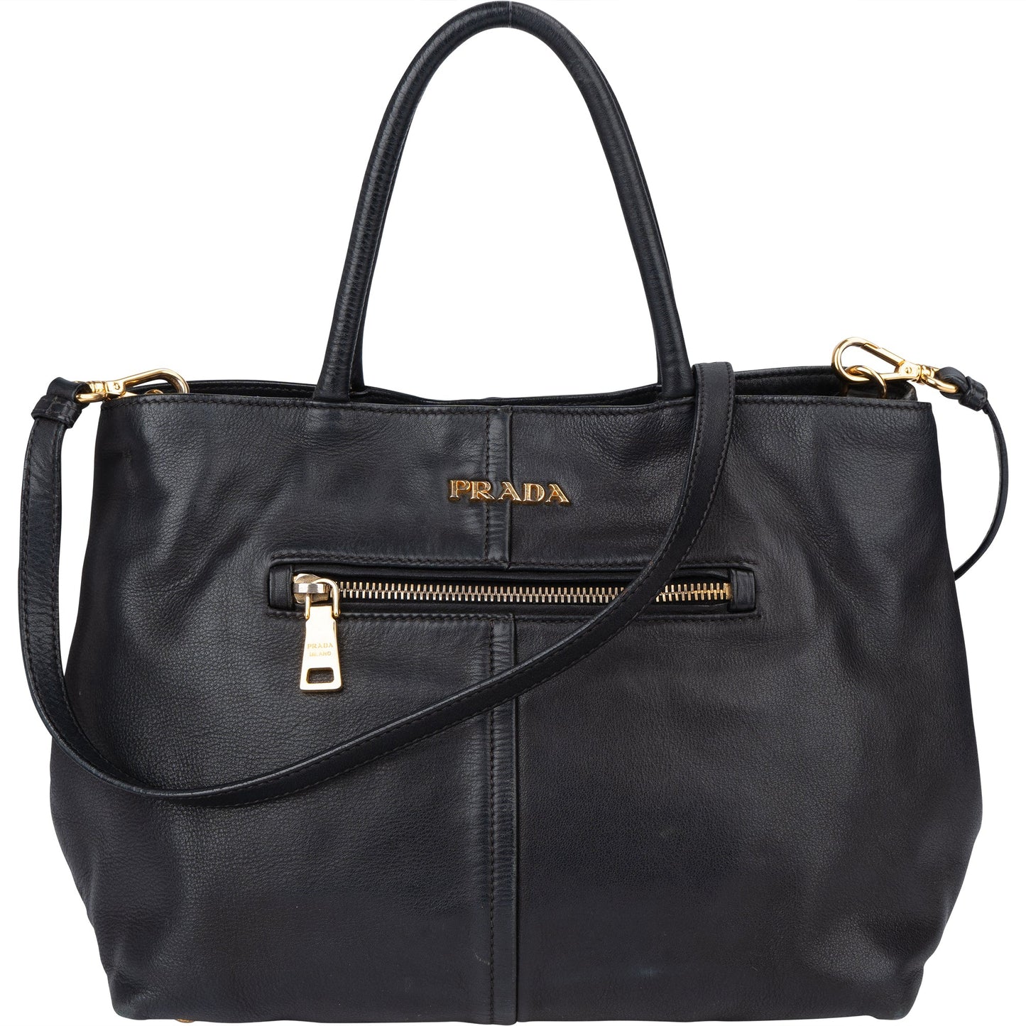 Prada Black Calf Leather City Handbag