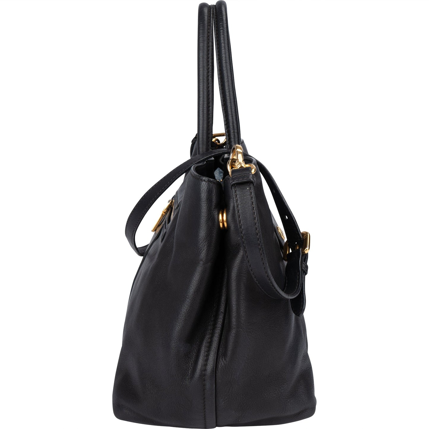 Prada Black Calf Leather City Handbag