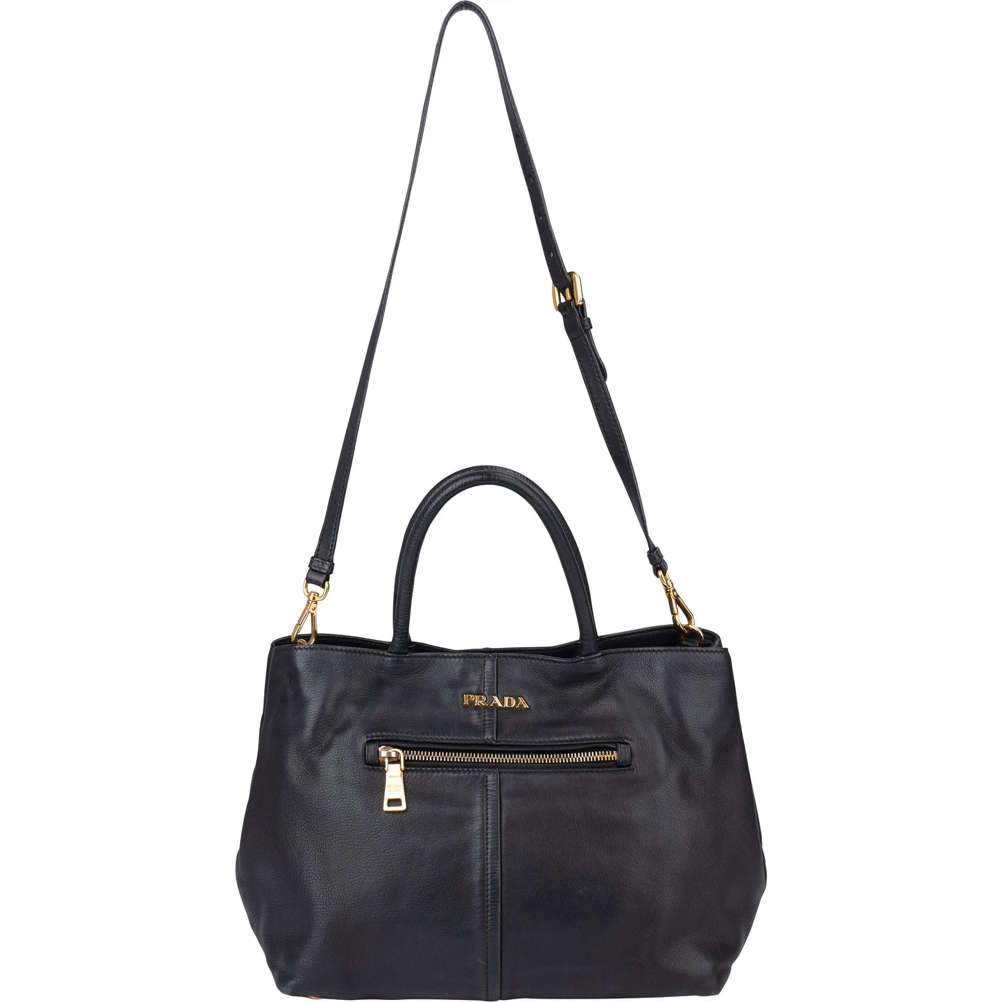 Prada Black Calf Leather City Handbag