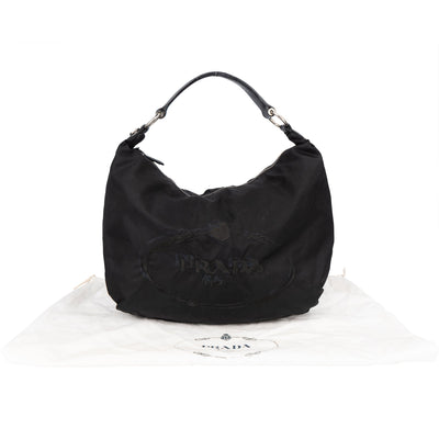 Prada Nylon Oblique Hobo Bag