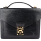 Louis Vuitton Noir Epi Leather Monceau Handbag