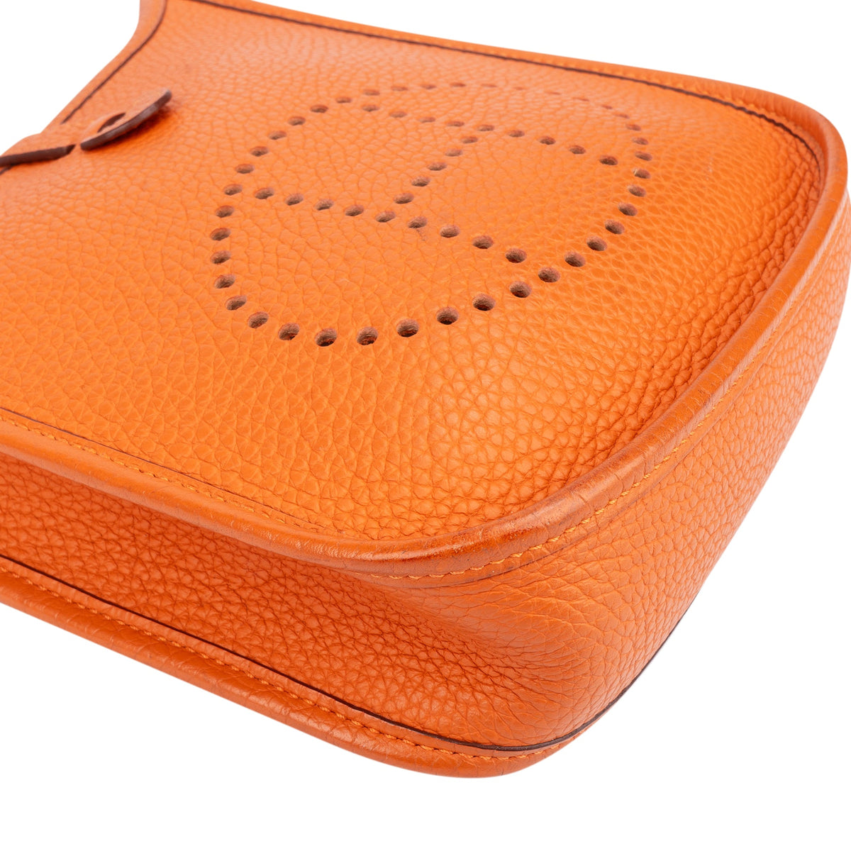 Hermès Orange Clemence Leather Evelyne 16 Crossbody Bag