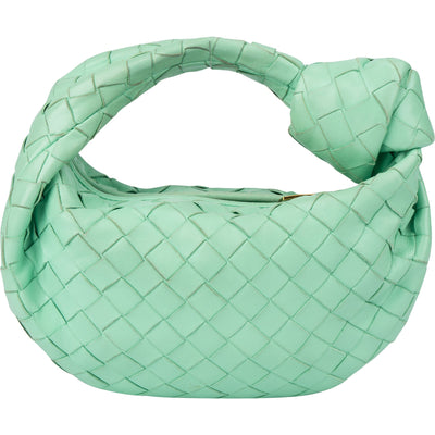 Bottega Veneta Green Intrecciato Leather Mini Jodie Handbag