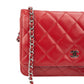 Chanel Quilted Lambskin Wallet On Chain Crossbody Bag