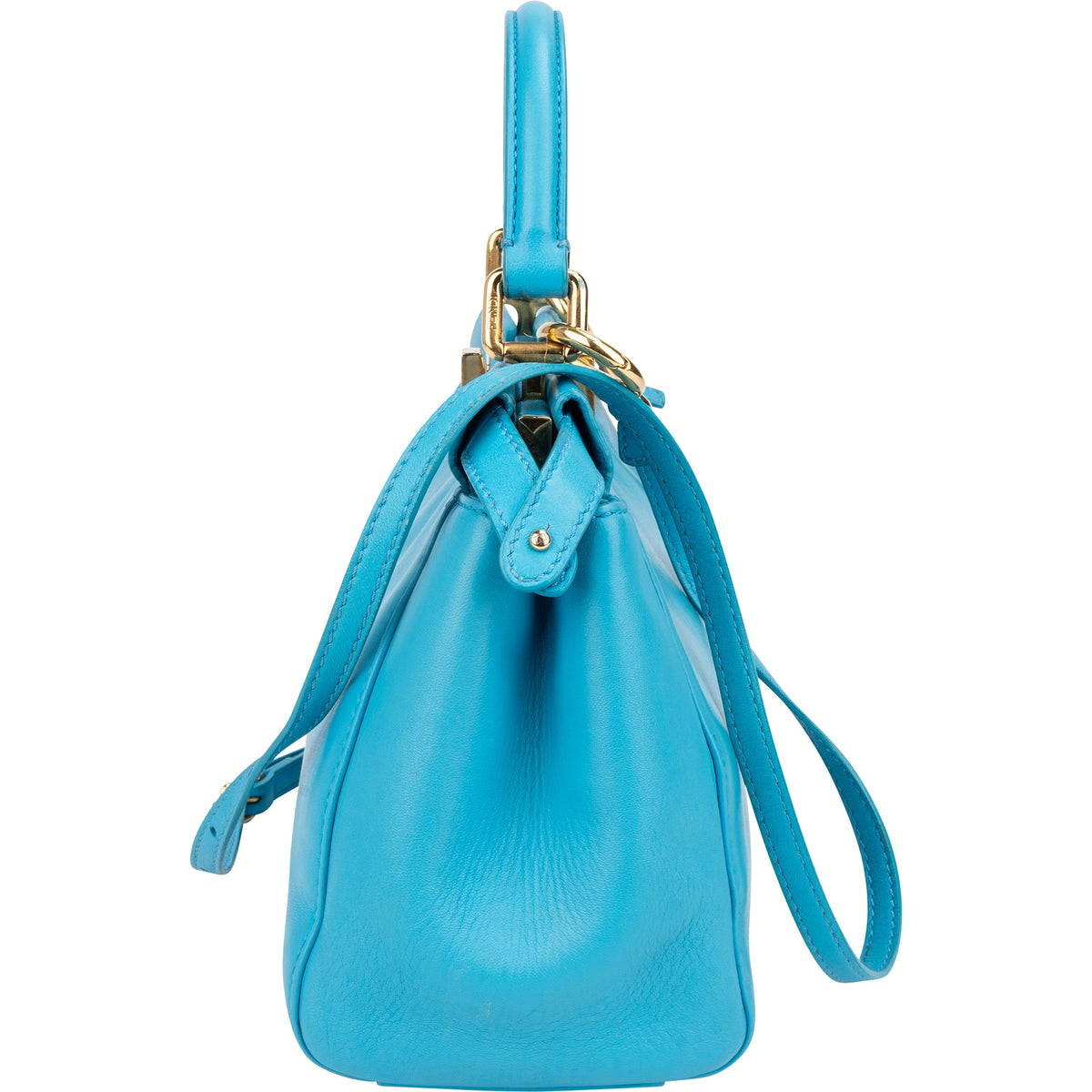 Fendi Peekaboo aus blauem Leder – Ansicht 6