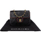 Chanel Quilted Bicolor Lambskin 24K Gold Single Flap Crossbody Bag