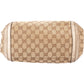 Gucci GG Monogram Braided Leather Bamboo Handbag