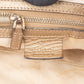 Gucci GG Monogram Braided Leather Bamboo Handbag