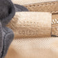 Gucci GG Monogram Braided Leather Bamboo Handbag
