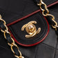Chanel Quilted Bicolor Lambskin 24K Gold Single Flap Crossbody Bag