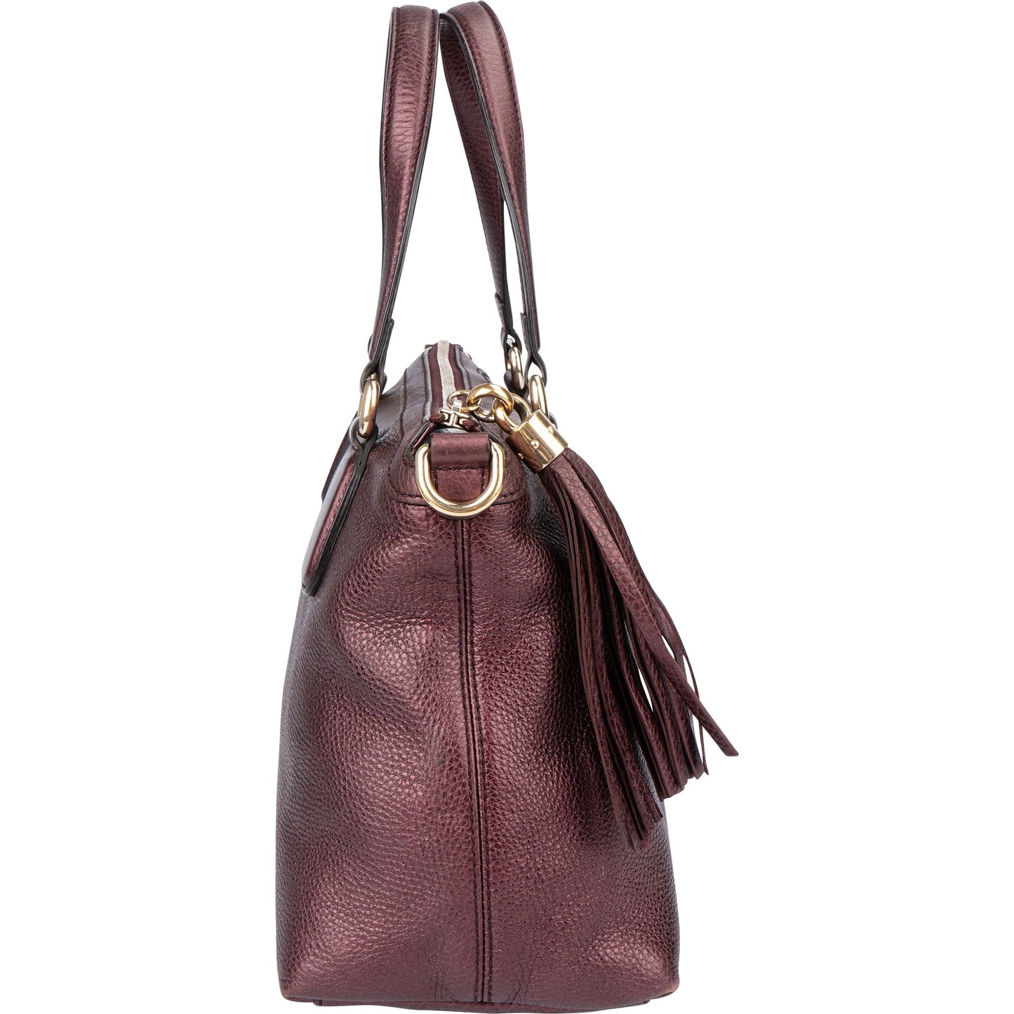 Gucci Metallic Leather GG Soho Handbag