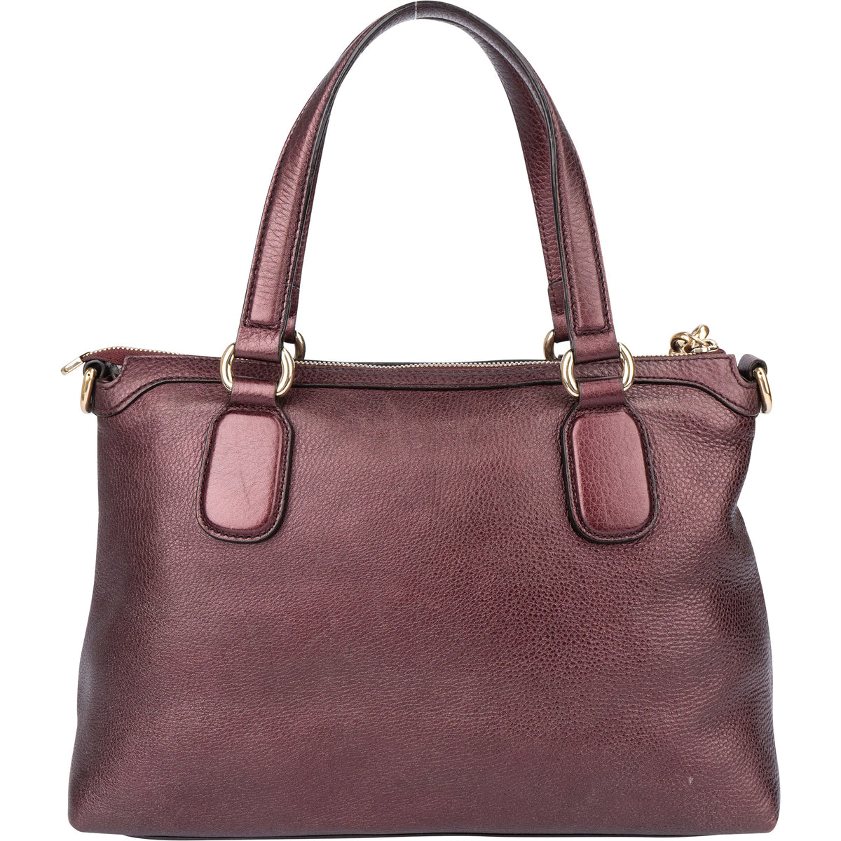 Gucci Metallic Leather GG Soho Handbag