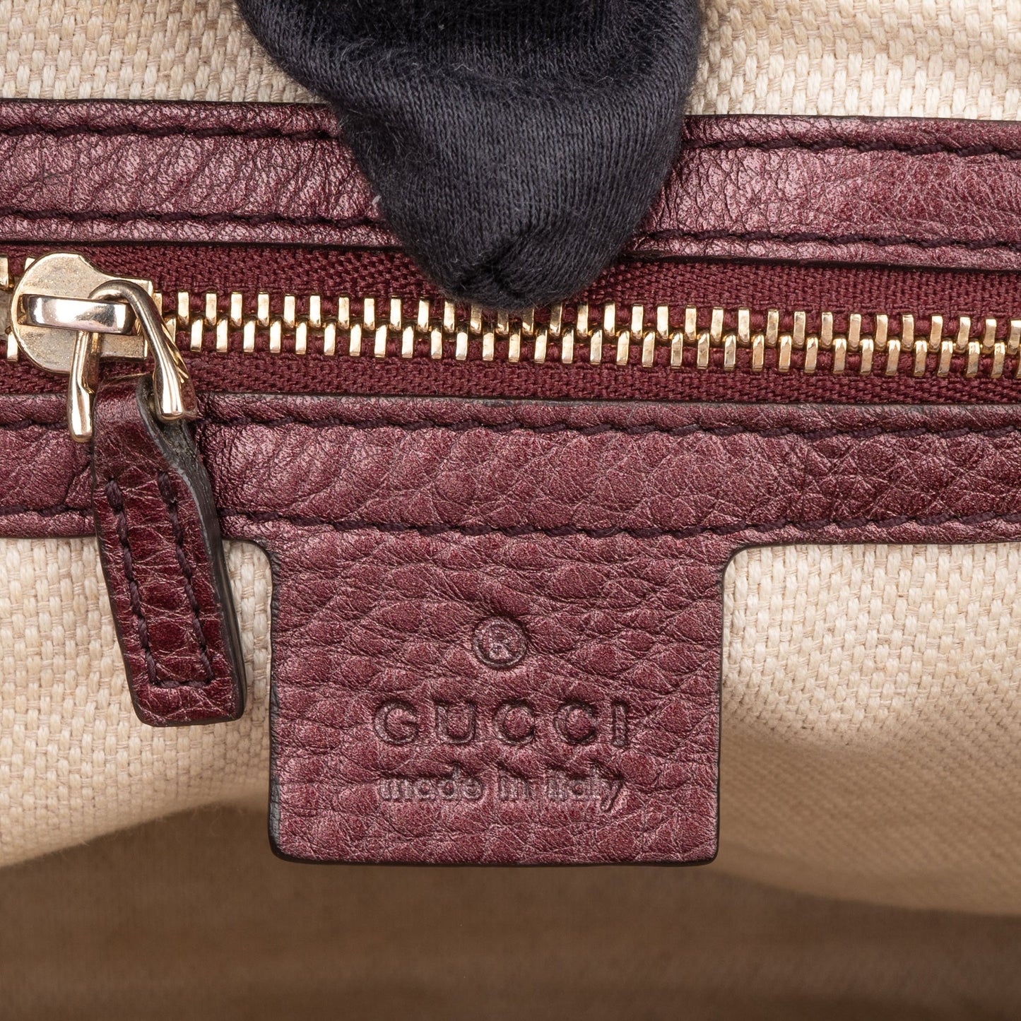 Gucci Metallic Leather GG Soho Handbag