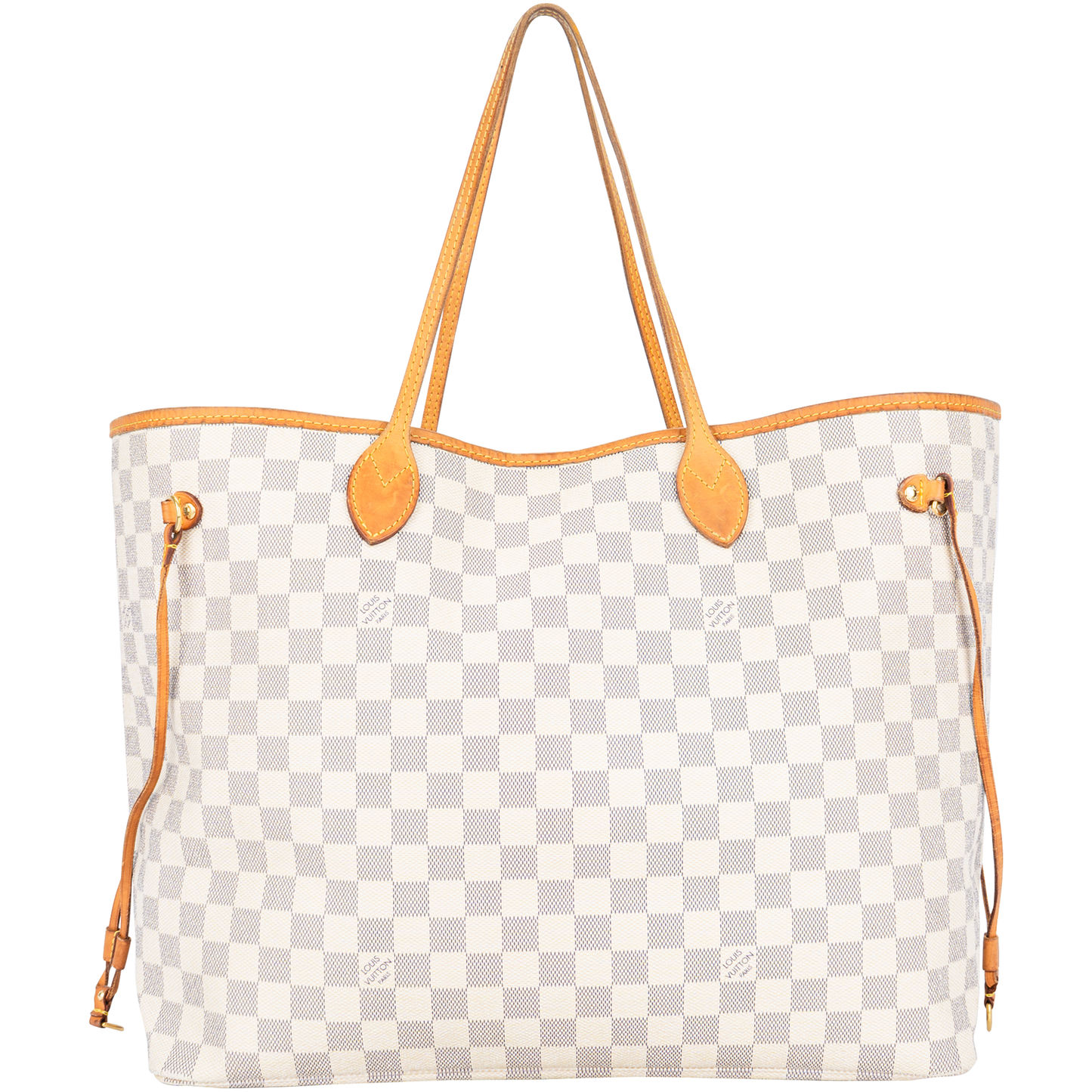 Louis Vuitton Damier Azur Monogram Neverfull GM Shopper Handbag