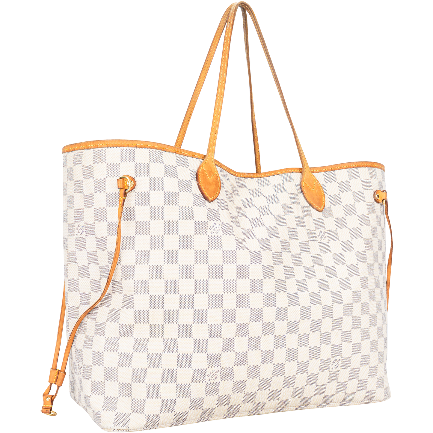 Louis Vuitton Damier Azur Monogram Neverfull GM Shopper Handbag