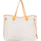 Louis Vuitton Damier Azur Monogram Neverfull GM Shopper Handbag