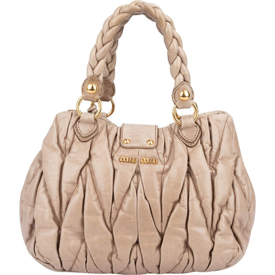 Miu Miu Quilted Leather City Handbag