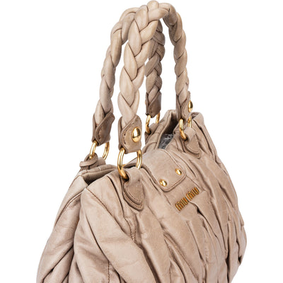 Miu Miu Quilted Leather City Handbag