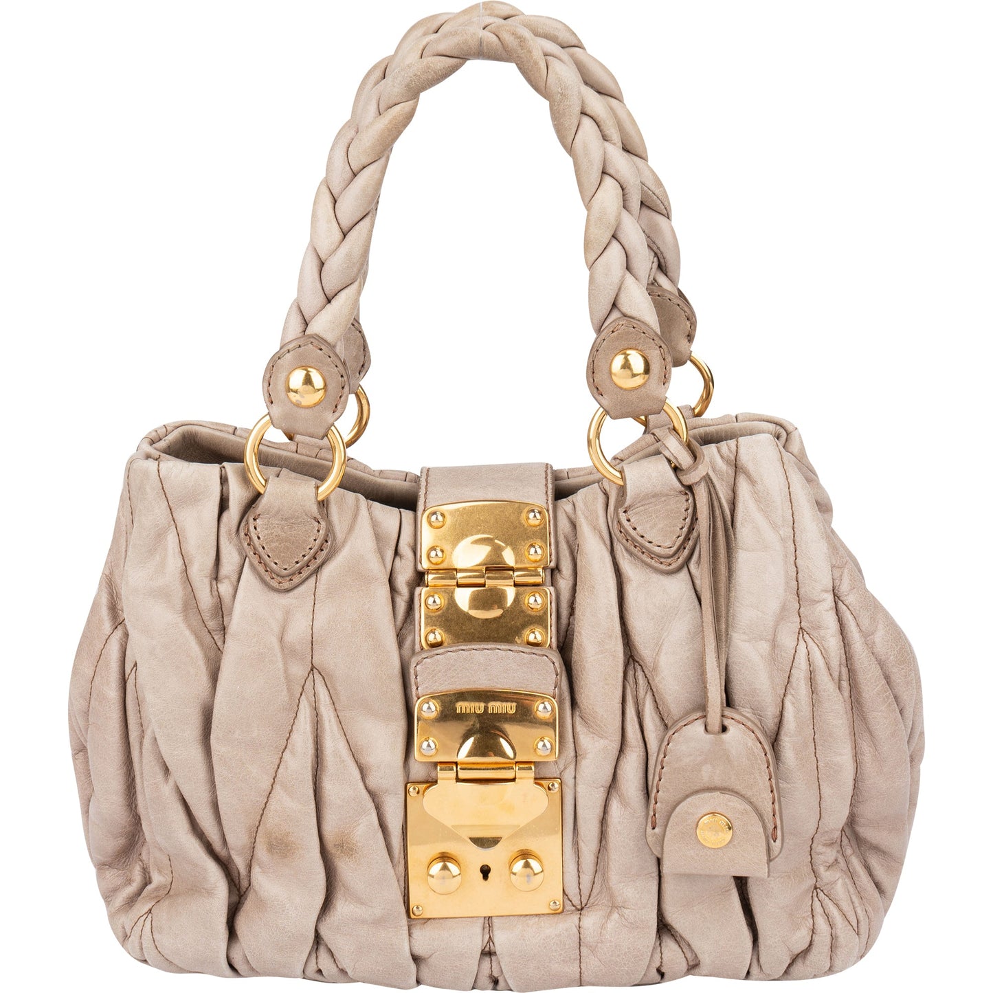 Miu Miu Quilted Leather City Handbag