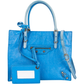 Balenciaga – Blaue Papier-Handtasche aus Leder