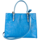 Balenciaga – Blaue Papier-Handtasche aus Leder