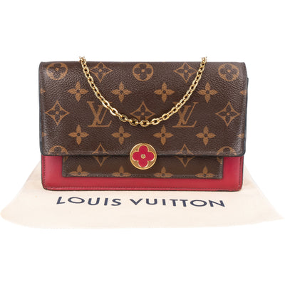 Louis Vuitton Monogram Canvas Flore Wallet On Chain Crossbody Bag