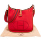 Hermès Rouge Wool Felt Evelyne PM Crossbody Bag