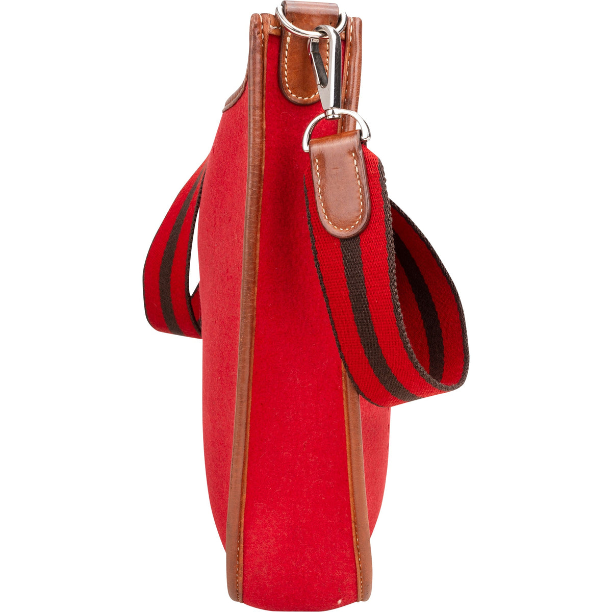 Hermès Rouge Wool Felt Evelyne PM Crossbody Bag