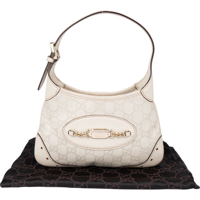 Gucci Leather GG Monogram Horsebit Mini Jackie Handbag