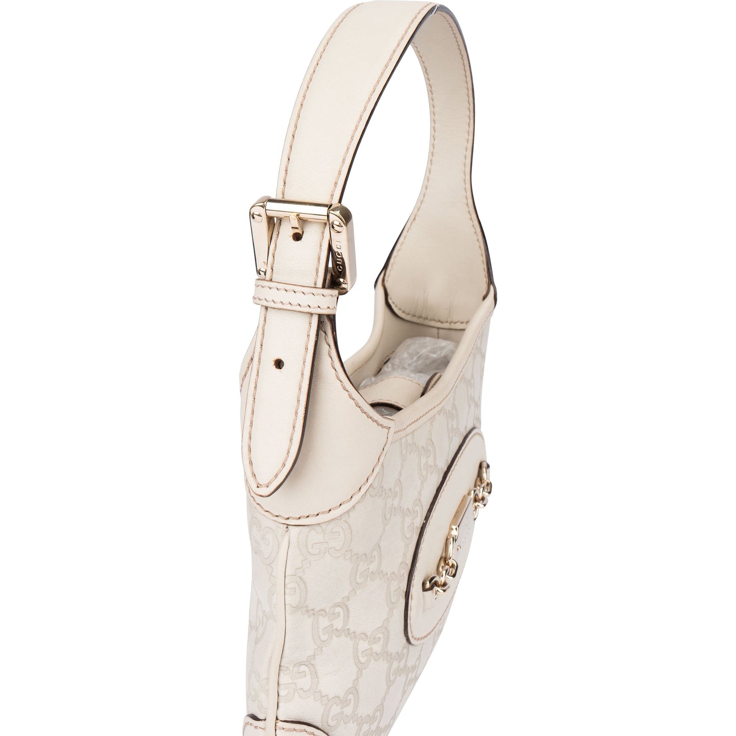 Gucci Leather GG Monogram Horsebit Mini Jackie Handbag