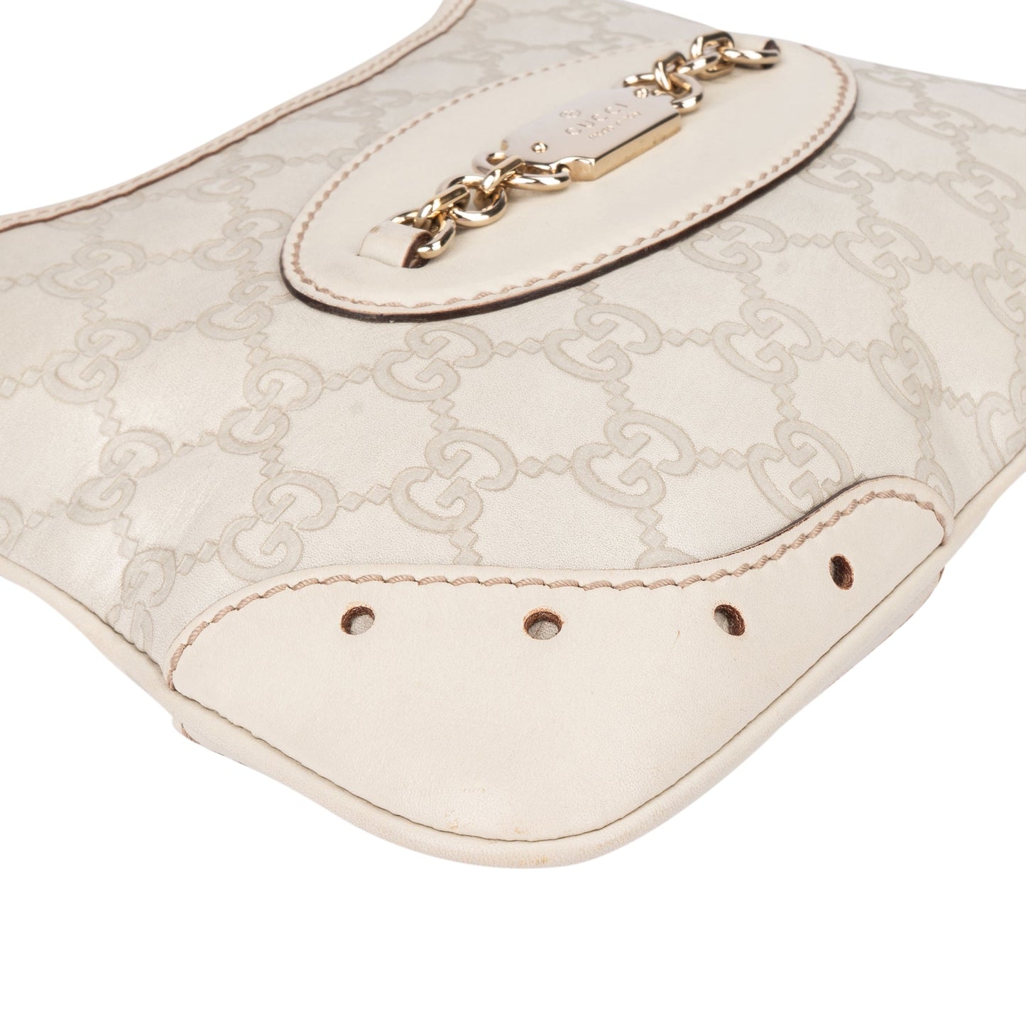 Gucci Leather GG Monogram Horsebit Mini Jackie Handbag