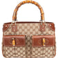 Gucci GG Monogram Bamboo Handbag