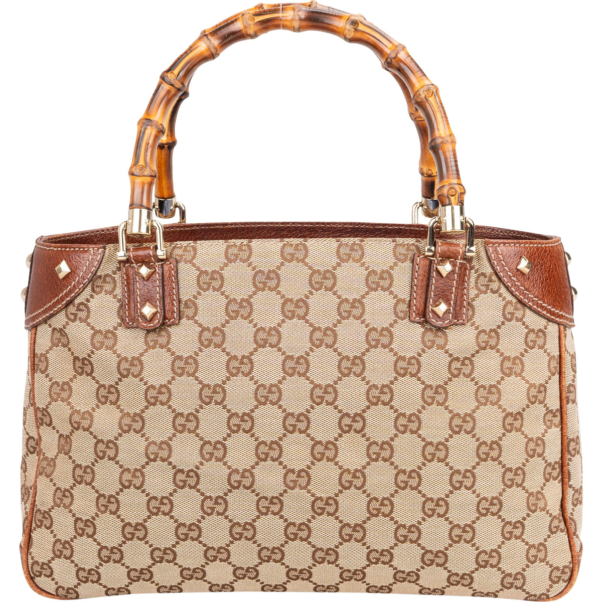 Gucci GG Monogram Bamboo Handbag