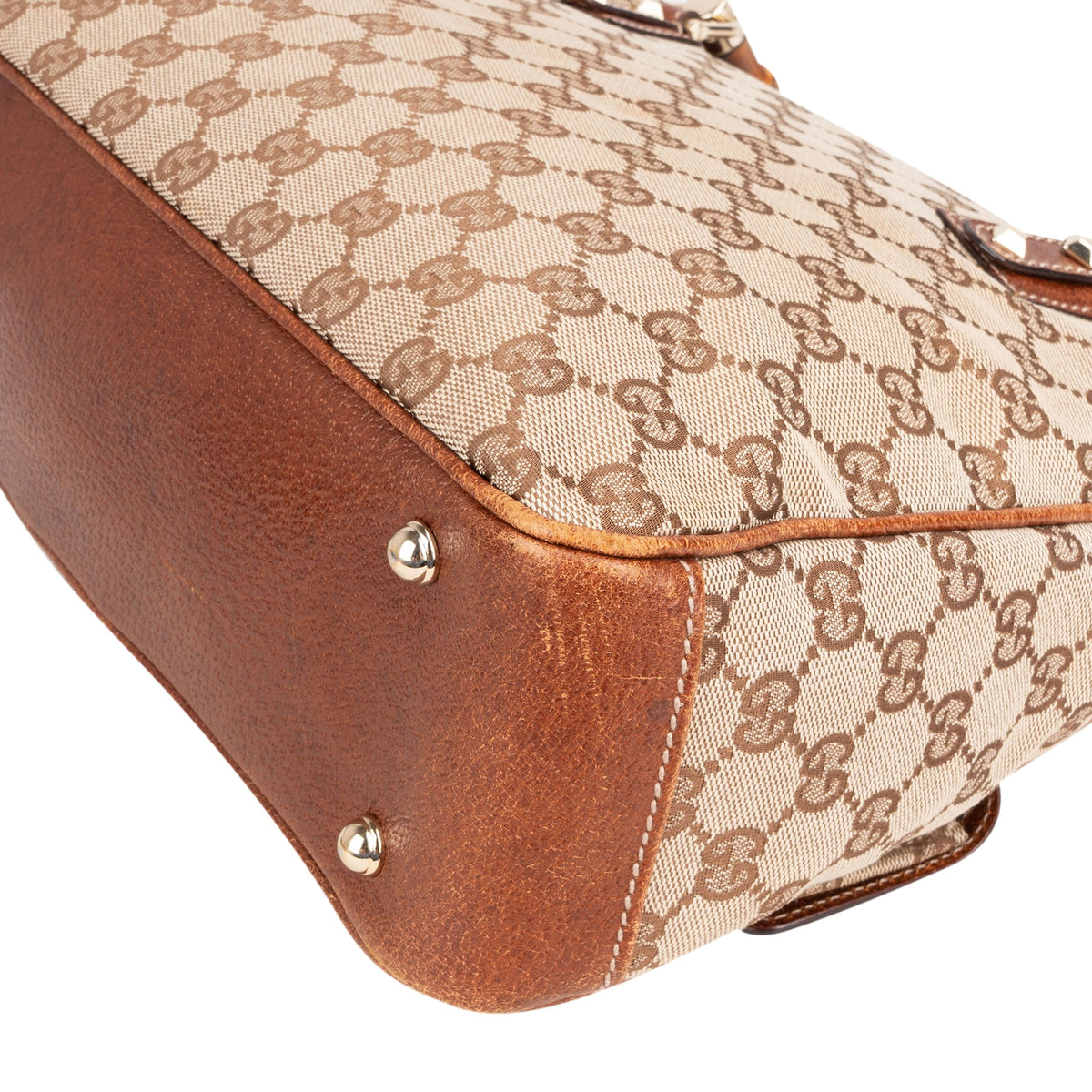 Gucci GG Monogram Bamboo Handbag
