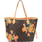 Louis Vuitton Canvas Monogram Limited Roses Neverfull MM Shoulder Bag