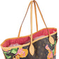 Louis Vuitton Canvas Monogram Limited Roses Neverfull MM Shoulder Bag